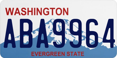 WA license plate ABA9964