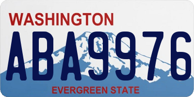 WA license plate ABA9976