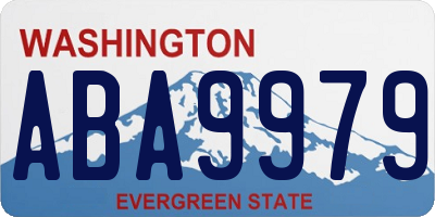 WA license plate ABA9979