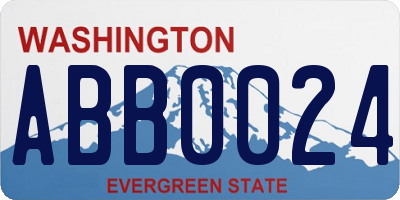 WA license plate ABB0024