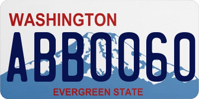 WA license plate ABB0060