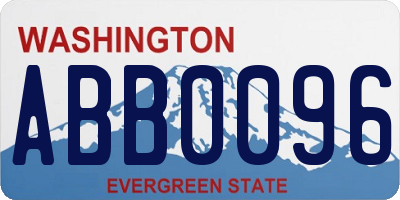 WA license plate ABB0096