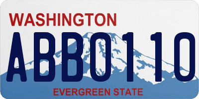 WA license plate ABB0110