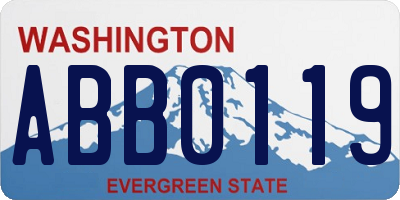 WA license plate ABB0119
