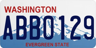 WA license plate ABB0129