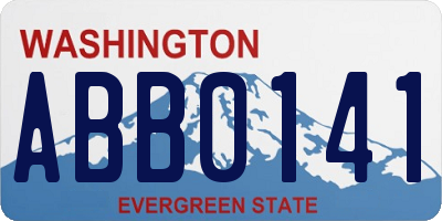 WA license plate ABB0141