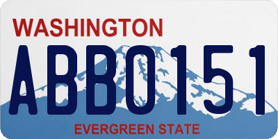 WA license plate ABB0151