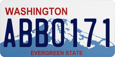 WA license plate ABB0171