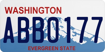 WA license plate ABB0177