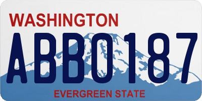 WA license plate ABB0187