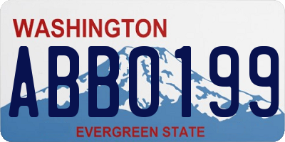 WA license plate ABB0199
