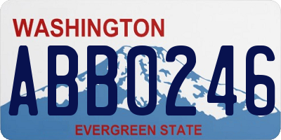 WA license plate ABB0246