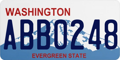 WA license plate ABB0248