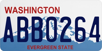 WA license plate ABB0264