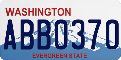 WA license plate ABB0370
