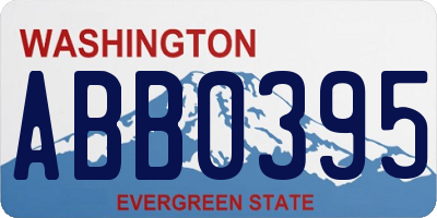WA license plate ABB0395