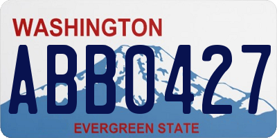 WA license plate ABB0427