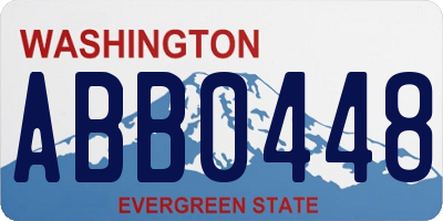 WA license plate ABB0448