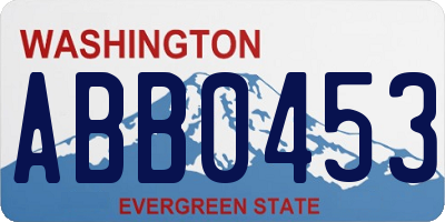 WA license plate ABB0453