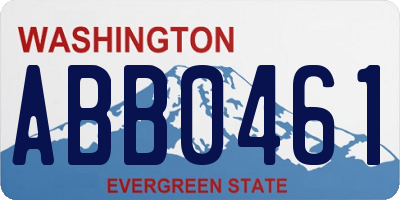 WA license plate ABB0461