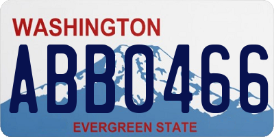 WA license plate ABB0466