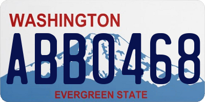 WA license plate ABB0468