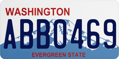 WA license plate ABB0469