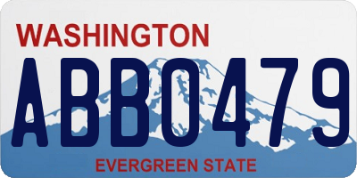 WA license plate ABB0479