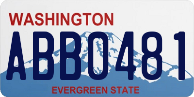 WA license plate ABB0481