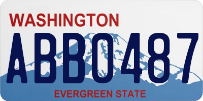 WA license plate ABB0487