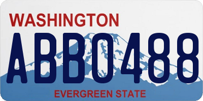 WA license plate ABB0488