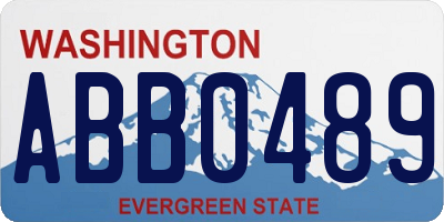WA license plate ABB0489