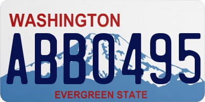 WA license plate ABB0495