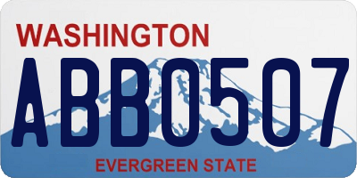 WA license plate ABB0507