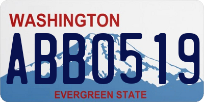 WA license plate ABB0519