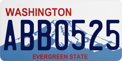 WA license plate ABB0525