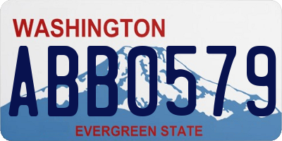 WA license plate ABB0579