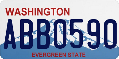 WA license plate ABB0590
