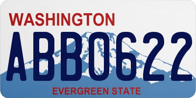 WA license plate ABB0622