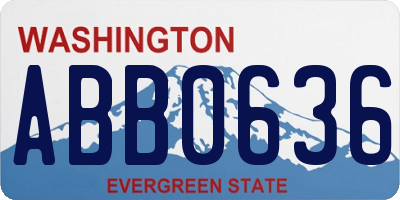 WA license plate ABB0636