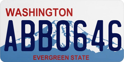 WA license plate ABB0646