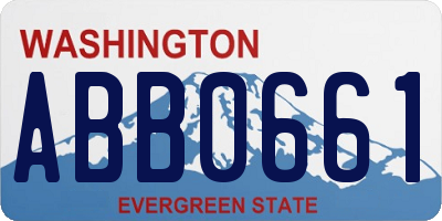 WA license plate ABB0661