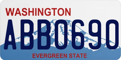 WA license plate ABB0690