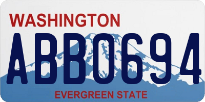WA license plate ABB0694
