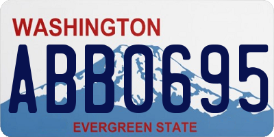 WA license plate ABB0695
