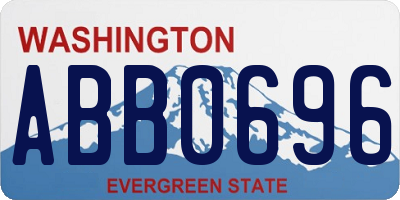 WA license plate ABB0696