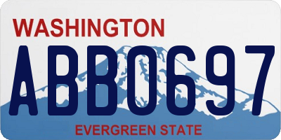 WA license plate ABB0697