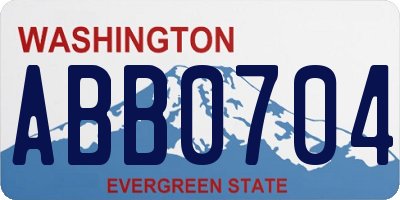 WA license plate ABB0704