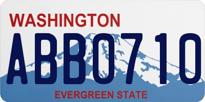 WA license plate ABB0710
