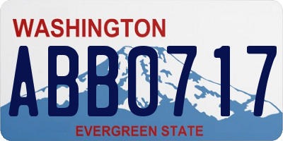 WA license plate ABB0717